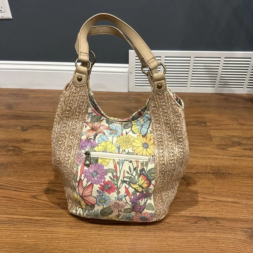 Sakroots Artist Circle Roma Shopper Tote Bag Purse Floral Boho Shoulder